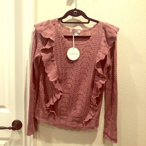 Rachel Parcell Berry Cute Sweater NEW